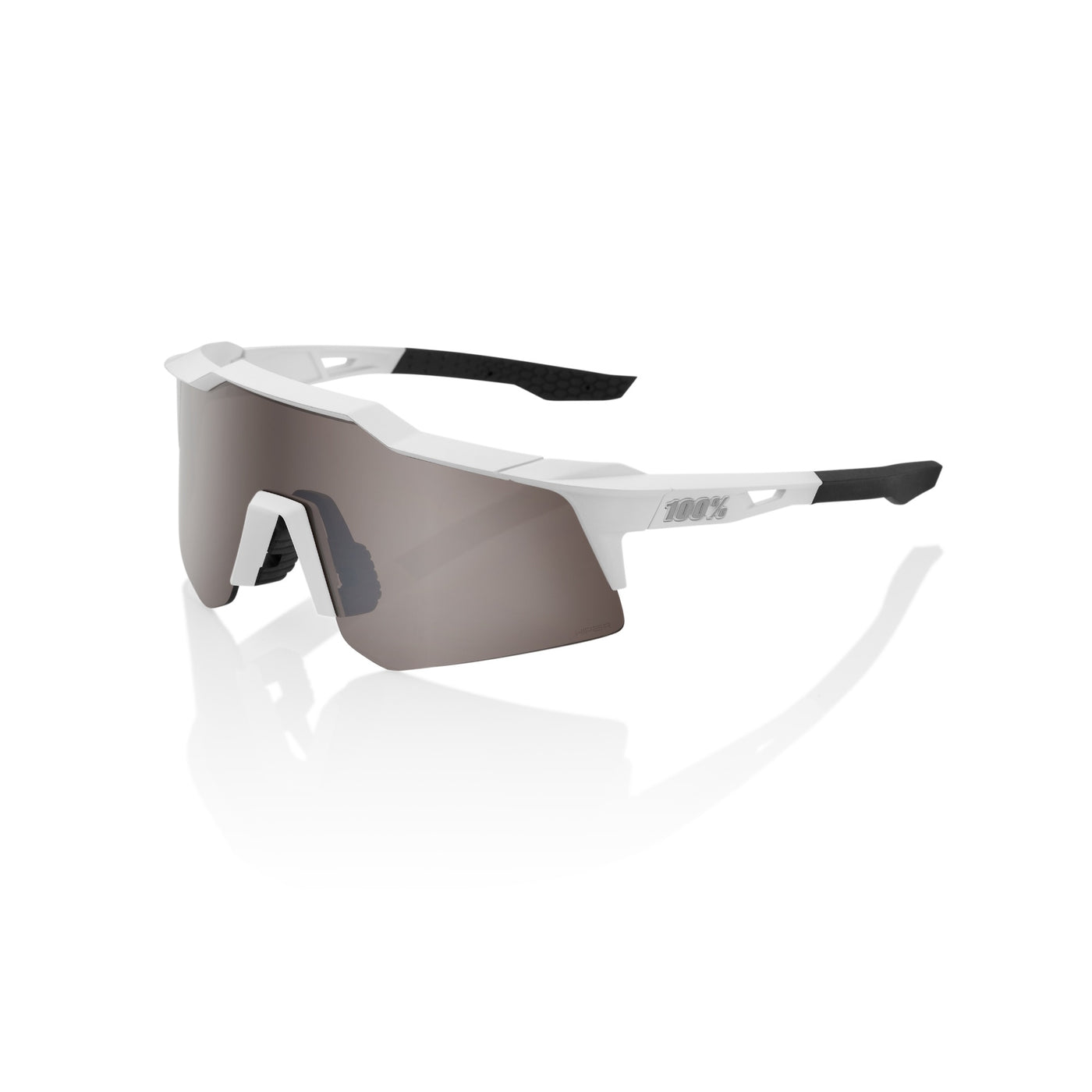 Sunglasses 100% Speedcraft XS - Matt White - Hiper Silver