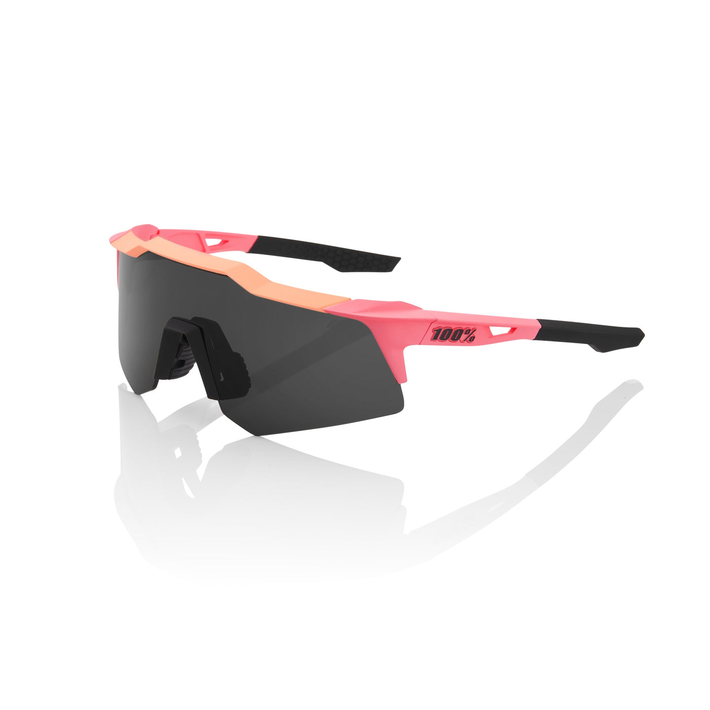 Sunglasses 100% Speedcraft XS - Matt Washed Neon Pink - Smoke